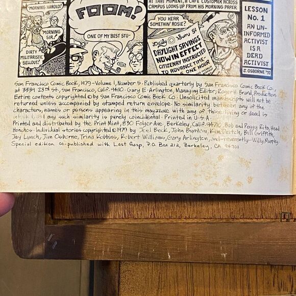 San Francisco Comic Book #5 1979 - Picture 8 of 8